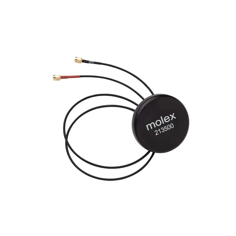 Molex Puck Omni-Directional GPS Antenna with SMA Connector, 824-2690 MHz Frequency, GPS LTE Protocols 213500-0500