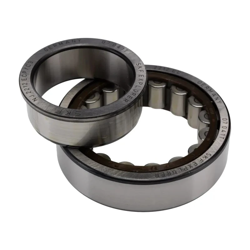 SKF Cylindrical Bore Single Row Roller Bearing 60 mm ID, 110 mm OD, 28 mm Width, Steel Rollers, Non-Metallic NJ 2212 ECP/C3