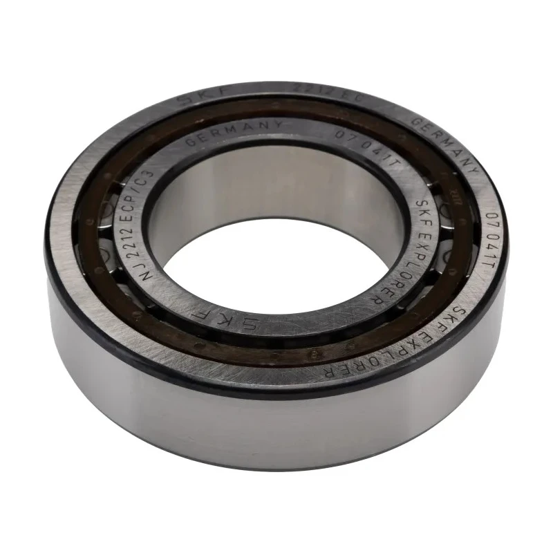 SKF Cylindrical Bore Single Row Roller Bearing 60 mm ID, 110 mm OD, 28 mm Width, Steel Rollers, Non-Metallic NJ 2212 ECP/C3