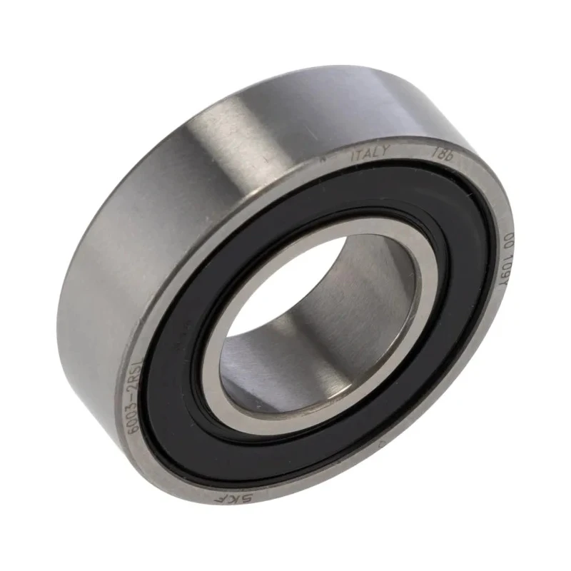SKF Single Row Deep Groove Ball Bearing 17 mm ID, 35 mm OD, 10 mm Width, Sealed, Steel Balls 6003-2RSL