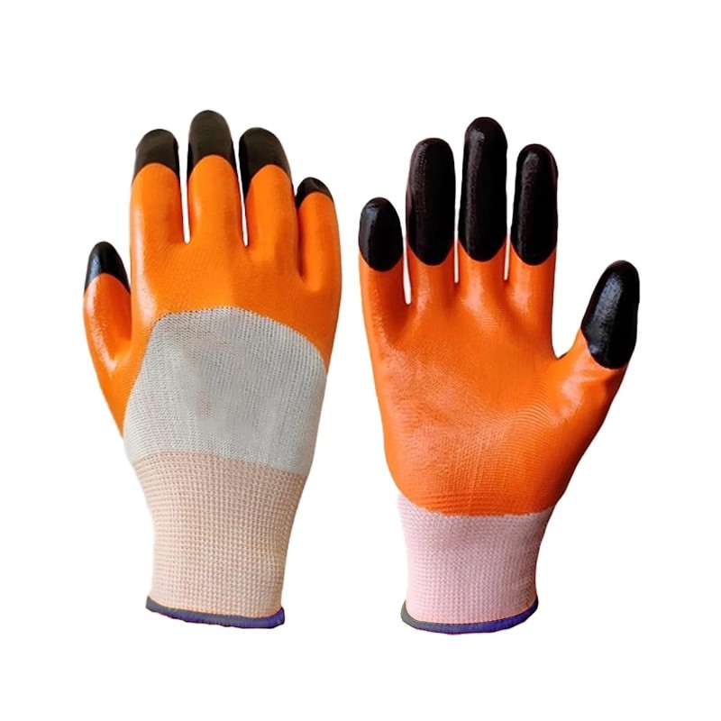 Buy Robustt Multicolor Nylon Nitrile Safety Hand Gloves (pack of 500)