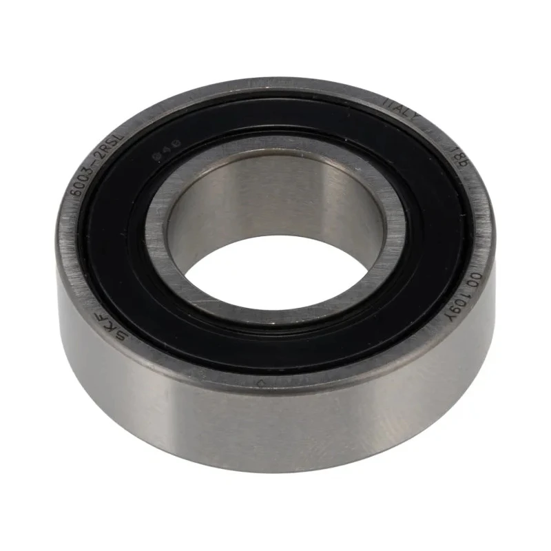 SKF Single Row Deep Groove Ball Bearing 17 mm ID, 35 mm OD, 10 mm Width, Sealed, Steel Balls 6003-2RSL