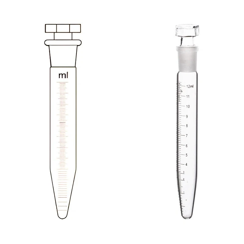 Centrifuge Tube Conical Bottom Graduated With Stopper Lab image-1