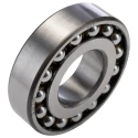 SKF Self-Aligning Double Row Ball Bearing, 40 mm ID, 90 mm OD, 23 mm Width, Non-Metallic Cage, Open End 1308 EKTN9/C3