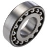 SKF Self-Aligning Double Row Ball Bearing, 40 mm ID, 90 mm OD, 23 mm Width, Non-Metallic Cage, Open End 1308 EKTN9/C3