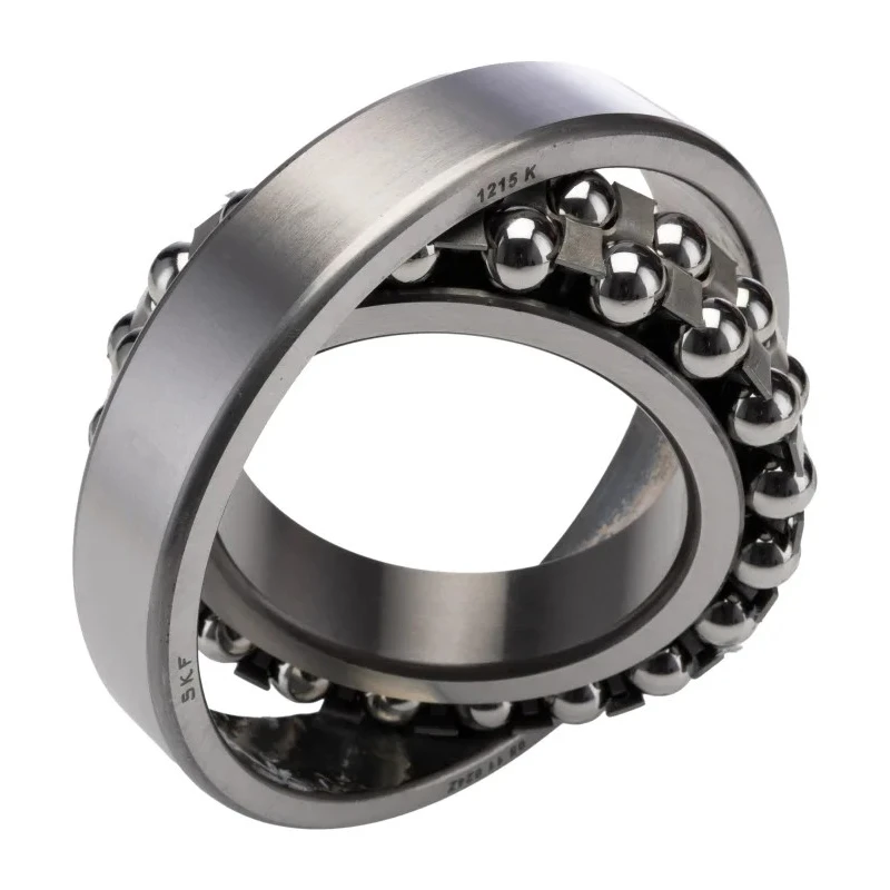 SKF Self-Aligning Double-Row Ball Bearing 75 mm ID, 130 mm OD, 25 mm Width, Tapered Bore, Sheet Metal Cage 1215 K