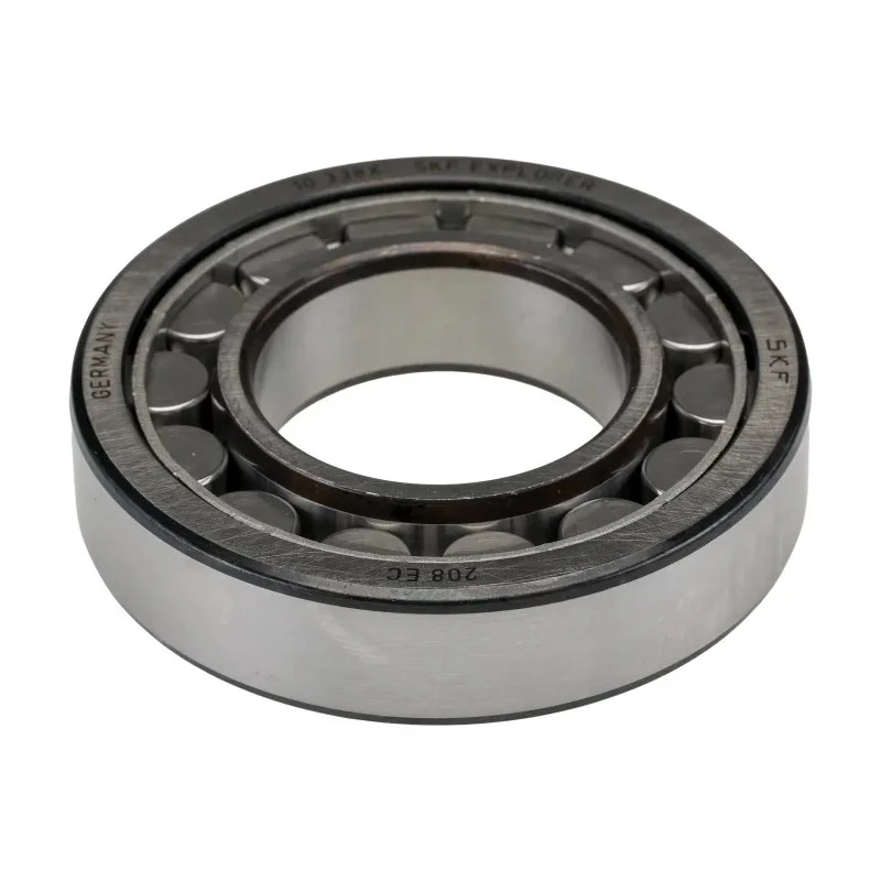 SKF Cylindrical Roller Bearing 40 mm Inside Diameter, 80 mm Outside Diameter, Shielded, 11000 rpm Limiting Speed NU 208 ECJ