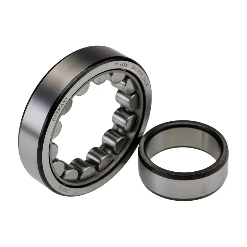 SKF Cylindrical Roller Bearing 40 mm Inside Diameter, 80 mm Outside Diameter, Shielded, 11000 rpm Limiting Speed NU 208 ECJ