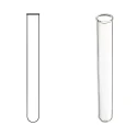 Test Tubes Round Bottom Rim Neutral Hard Glass Heat Resistant Lab image-1