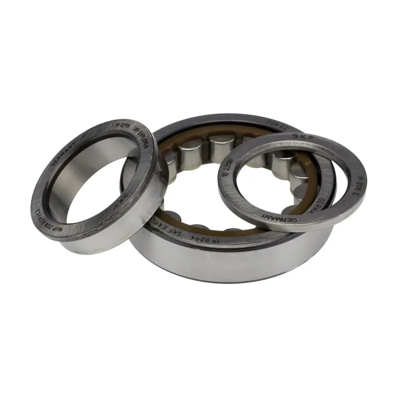 SKF Roller Bearing Single Row Cylindrical 40 mm ID, 80 mm OD, 18 mm Width Shielded C3 Clearance Germany NUP 208 ECP/C3