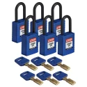 Brady Blue Nylon Plastic Padlock with 6.35 mm Shackle Diameter and 38.1 mm Shackle Length 150221