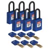 Brady Blue Nylon Plastic Padlock with 6.35 mm Shackle Diameter and 38.1 mm Shackle Length 150221