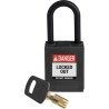 Brady Black Nylon Plastic Padlock with 6.35 mm Shackle Diameter 38.1 mm Length 150231