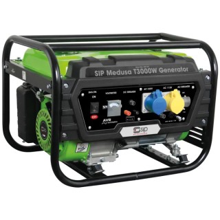 SIP Petrol Powered Generator 3kW Maximum Output, 2.7kW Continuous, 110V, 230V Output, 15L Fuel Tank Capacity, 47kg 25133
