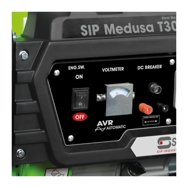 SIP Petrol Powered Generator 3kW Maximum Output, 2.7kW Continuous, 110V, 230V Output, 15L Fuel Tank Capacity, 47kg 25133