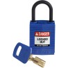Brady Blue Safety Padlock Plastic Nylon, 4.72 mm Shackle Diameter, 25.40 mm Length 150183