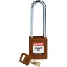 Brady Brown Steel Nylon Safety Padlock with 6.35 mm Shackle Diameter and 76.2 mm Shackle Length 150247