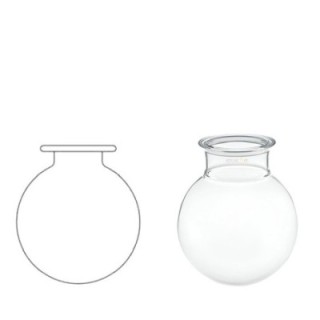 Reaction Flask Wide Mouth Flat Flange 100mm ID 150mm OD Lab image-1