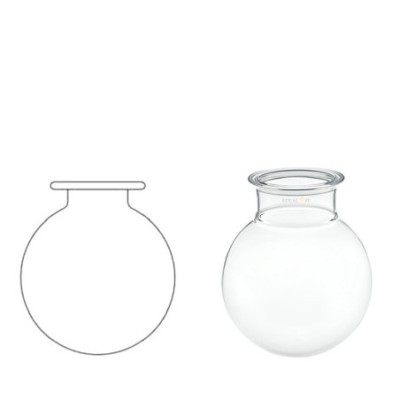 Reaction Flask Wide Mouth Flat Flange 100mm ID 150mm OD Lab image-1