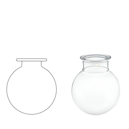 Reaction Flask Wide Mouth Flat Flange 100mm ID 150mm OD Lab image-1