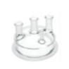 Lids For Reaction Flasks Flat Flange 100 mm I.D. 150 mm. O.D. With Multiple Sockets