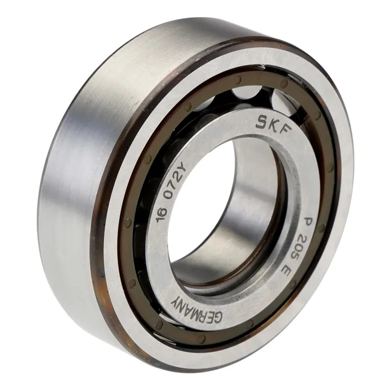 SKF Cylindrical Roller Bearing 25 mm ID, 52 mm OD, Race Width 15 mm, Non-Metallic Cage, Shielded, 16000 rpm NUP 205 ECP