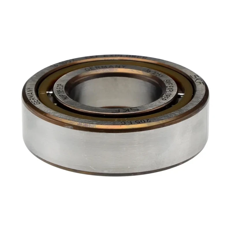 SKF Cylindrical Roller Bearing 25 mm ID, 52 mm OD, Race Width 15 mm, Non-Metallic Cage, Shielded, 16000 rpm NUP 205 ECP