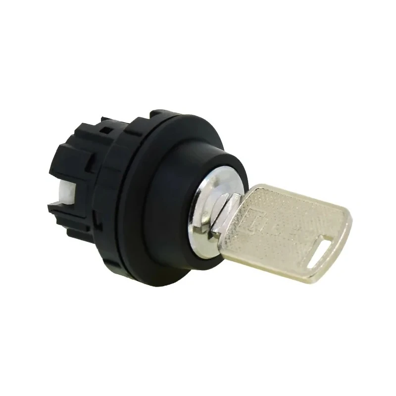 Idec 3-Position Maintained Key Switch Head CW1K-3A, Black Bezel, 22mm Mounting Hole, IP65, Japan CW1K-3A