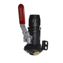Transair Brass 16 Bar Wall Bracket with Ball Valve and Lockable End Cap 6693 17 21