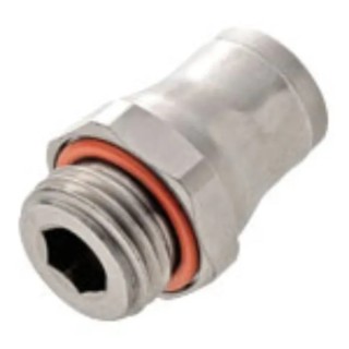 Legris Pneumatic Threaded-to-Tube Male Push-In Fitting Stainless Steel 1/4 in G 6 mm 3801 06 13