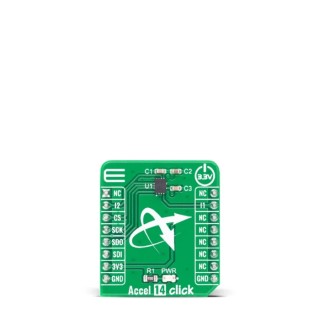 MikroElektronika Sensor Development Tool Accel 14 Click with IIS3DWB 3-Axis Digital Vibration Sensor 