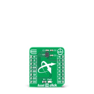 MikroElektronika Sensor Development Tool Accel 14 Click with IIS3DWB 3-Axis Digital Vibration Sensor 