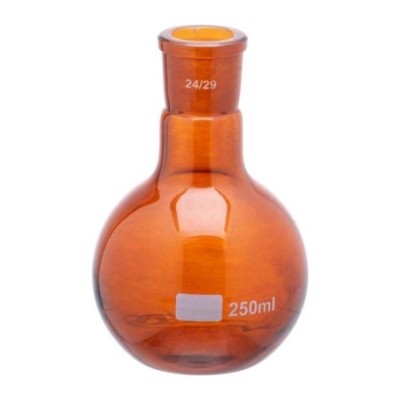 Amber Colour Flat Bottom Conical Flask for lab image-1