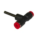 Norgren Pneumatic Push-In Tubing Fitting Pneufit C Series, Push In 6 mm Connection, Polybutylene Material, Nickel C00630806
