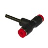 Norgren Pneumatic Push-In Tubing Fitting Pneufit C Series, Push In 6 mm Connection, Polybutylene Material, Nickel C00630806