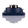 SKF Flange Bearing Unit, 4 Hole Cylindrical Bore, 40 mm ID, Steel Housing, Set Screw Locking, 4800rpm, 19kN Static FY 40 TF