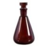 Amber Colour Flat Bottom Conical Flask With Interchangeable Stopper