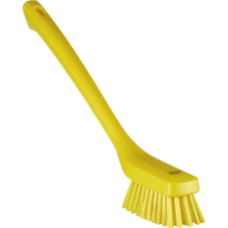 Vikan Yellow Scrubbing Brush with 46 mm Polybutylene Terephthalate Bristle Length 41856