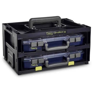 Raaco 2 Cell Black Plastic Compartment Box 195 mm x 386 mm x 263 mm 146395