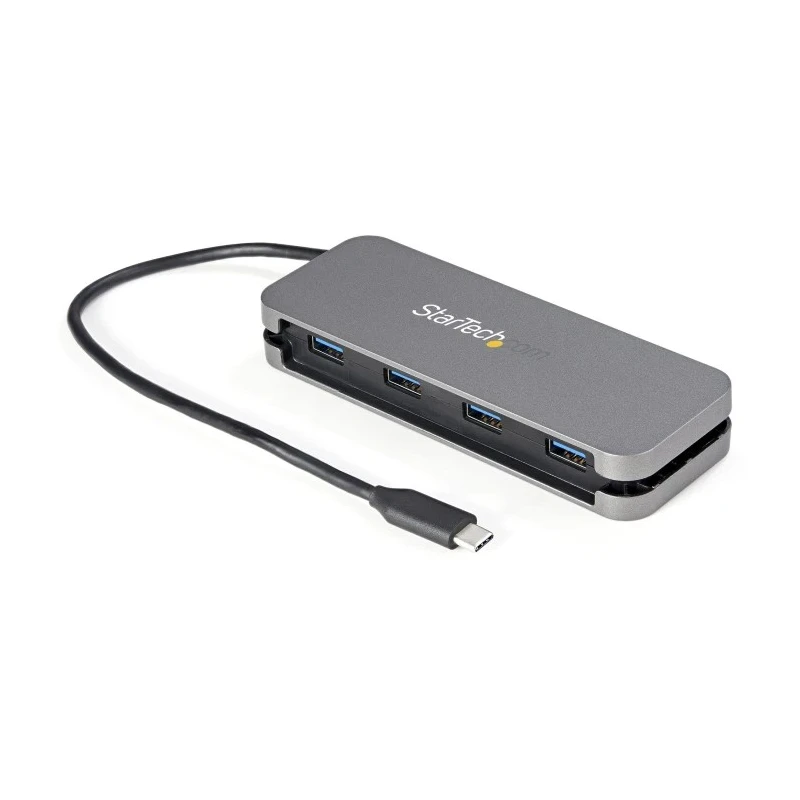 StarTech.com 4 Port USB 3.0 USB Hub, USB Powered, Plastic Housing, Compact Design HB30CM4AB