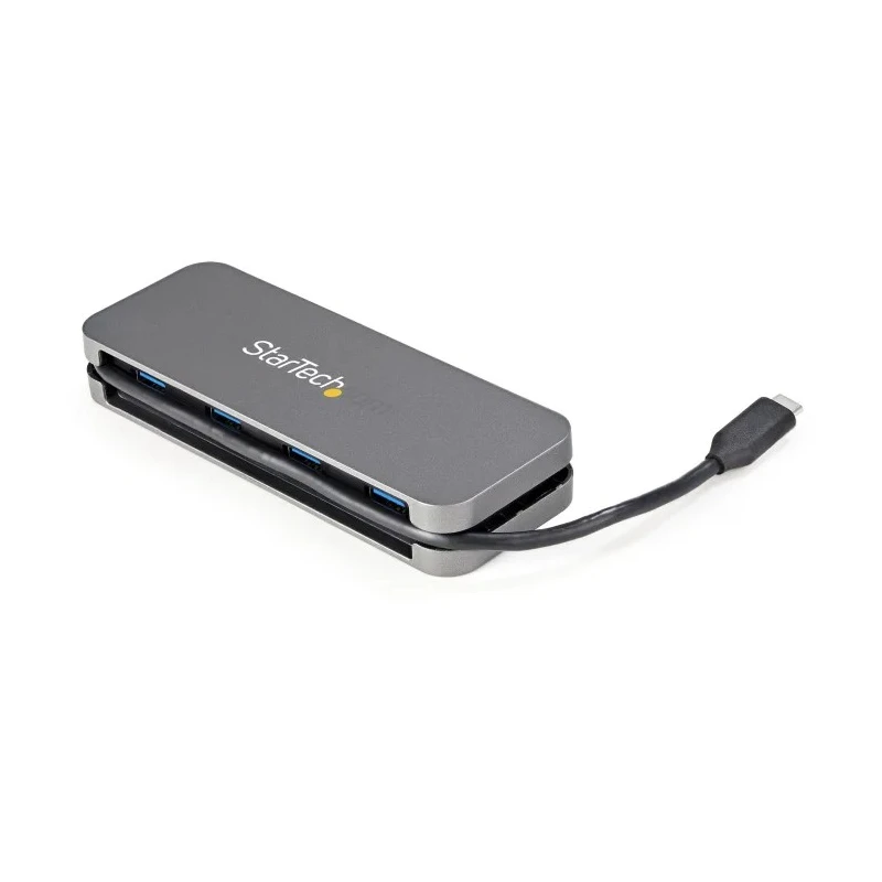 StarTech.com 4 Port USB 3.0 USB Hub, USB Powered, Plastic Housing, Compact Design HB30CM4AB