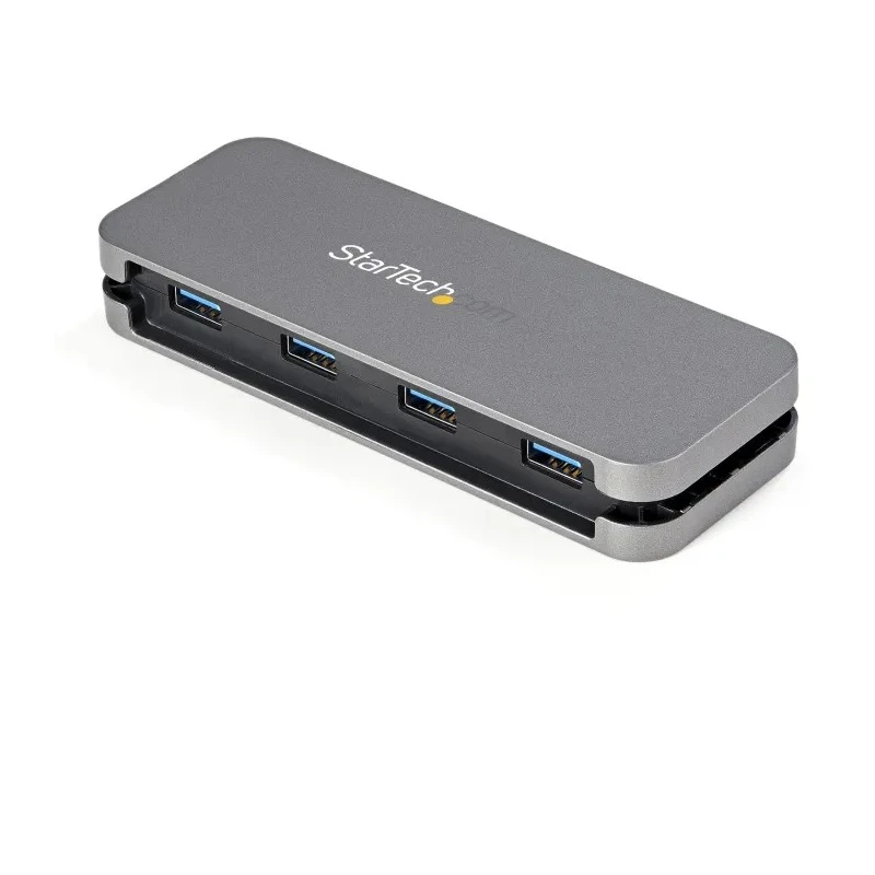 StarTech.com 4 Port USB 3.0 USB Hub, USB Powered, Plastic Housing, Compact Design HB30CM4AB