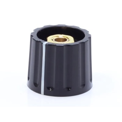 Elma Black Rotary Collet Knob for use with Rotary Switch 021-4520