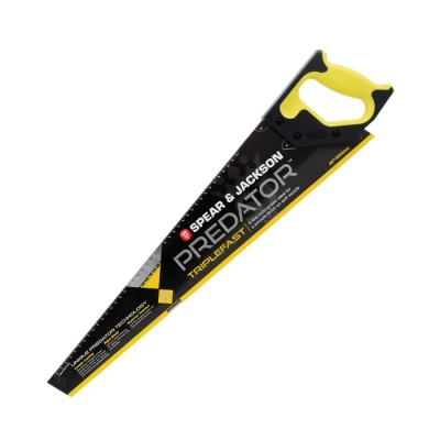 Spear & Jackson 560 mm Hacksaw, 10 TPI, Carbon Steel Blade, High Impact Polystyrene Handle B98TRIPLE