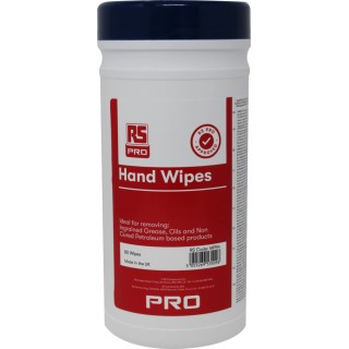 RS PRO Hand Wet Wipes Pack of 80, Wet Antibacterial and Antiviral White Wipes Tub 224-6653
