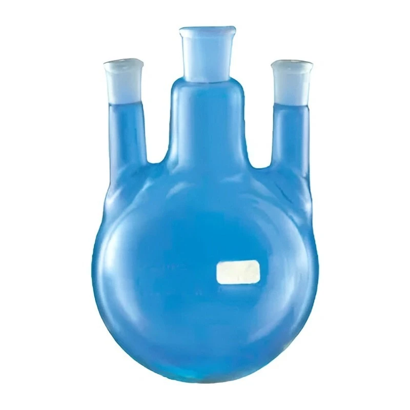Round Bottom Flask Three Neck Side Necks At Parallel for lab image-1