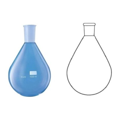 Pear Shape Flasks for Rotary Evaporators With Ground Socket Lab image-1
