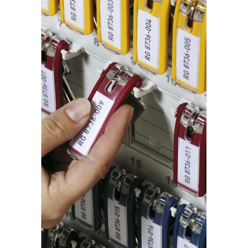 Durable Plastic Key Tag with Easy-Open Label Holder 6 Pack 195700