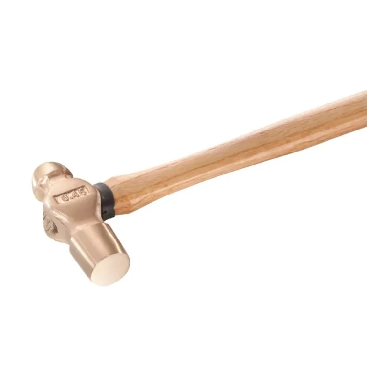 Facom Beryllium Copper Alloy Head Ball-Pein Hammer with Wood Handle, 680 g, Non-Sparking, 202H.1SR