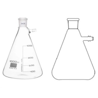 Buchner Filtering Flasks Heavy Wall With Tubulation & Socket Lab image-1